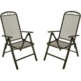 DEGAMO Klappsessel CLASSIC 66 x 66 x 113 cm anthrazit grau 2 St.