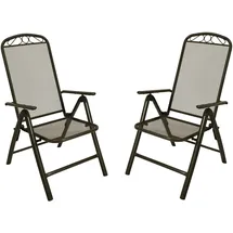 DEGAMO Klappsessel CLASSIC 66 x 66 x 113 cm anthrazit grau 2 St.