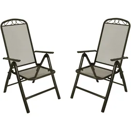 DEGAMO Klappsessel CLASSIC 66 x 66 x 113 cm anthrazit grau 2 St.