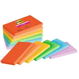 Post-it Post-it® Super Sticky Playful Haftnotizen extrastark farbsortiert, 6 Blöcke