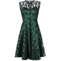 Voodoo Vixen - Rockabilly Kleid knielang - Emerald - S bis 4XL - für Damen - Größe XXL - grün - XXL