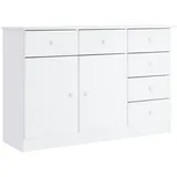 vidaXL Sideboard ALTA Weiß 112x35x73 cm Massivholz Kiefer