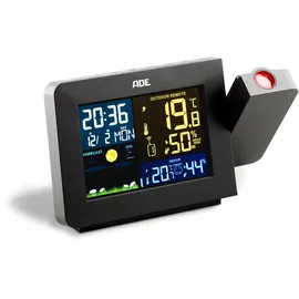 ADE Wetterstation mit Projektion Schwarz WS1911