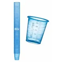 MED-COMFORT Einweg-Medizinbecher, 30 ml L-09170-B , 1 Packung = 80 Stück, blau