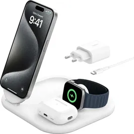 Belkin Ladestation BoostCharge einklappbar 3in1, für Apple iPhone, Watch und Airpods, Induktion, 15W