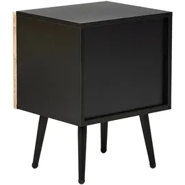 Beliani Nachtschrank Dalcross 35 x 40 x 50 cm Braun/Schwarz