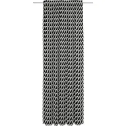 Vorhang ADAM "Circles" Gr. 2, grau (dunkelgrau), B:142cm H:175cm, Jacquard, Baumwolle, Gardinen, nachhaltig aus Bio-Baumwolle