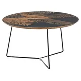 MCA Furniture MIRANDELA Braun Schwarz Mangoholz 85 x 85 x 45 cm