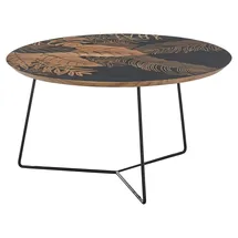 MCA Furniture MIRANDELA Braun Schwarz Mangoholz 85 x 85 x 45 cm