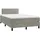vidaXL Boxspringbett mit Matratze & LED Hellgrau 120x200 cm Samt
