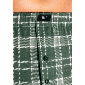 H.I.S. Boxershorts kariert grün 4XL 2er Pack