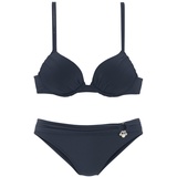 s.Oliver Push-Up-Bikini, Damen dunkelblau, Gr.42 Cup B,