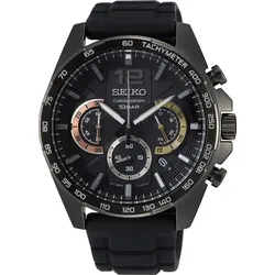 Chronograph SEIKO, schwarz, Armbanduhren, Herren, Armbanduhr, Quarzuhr, Herrenuhr, Stoppfunktion, Datum