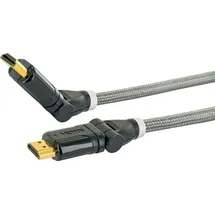 Schwaiger AINSTEIN High-Speed HDMI Kabel mit Ethernet 1,0m, schwenkbar, 360° HDMI Stecker 360° HDMI Stecker