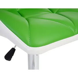 Mendler 2er-Set Barhocker höhenverstellbar Kunstleder  ~  grün