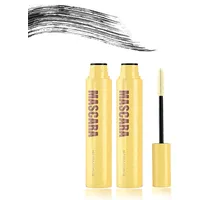 Mascara Wasserfest Schwarz, 2025 Neu Wimpernserum Verlängernde Formel für Dichtere Wimpern, Telescopic Mascara Verhindert das Verklumpen und Verstärkt den Natürlichen Make Up Effekt (2PCS)