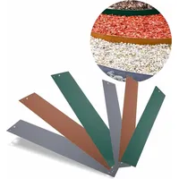 green split Rasenkanten Metall Länge 120 cm, Beeteinfassung, Farbe:Verzinkt,10 Stück 13.5cm