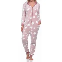 normann Jumpsuit Schlafanzug Sterneoptik Rosa 40/42