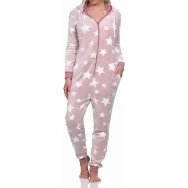 normann Jumpsuit Schlafanzug Sterneoptik Rosa 40/42