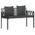 vidaXL Gartenbank 116 x 56 x 75 cm Grau