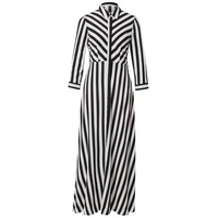Y.A.S Hemdblusenkleid YASSAVANNA LONG SHIRT Dress schwarz-weiß