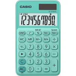 Casio SL-310UC-GN Taschenrechner Tasche Einfacher Taschenrechner Grün