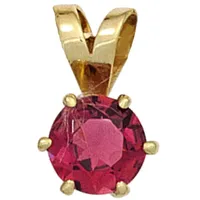 Ketten-Anhänger JOBO "Anhänger mit Turmalin", gelb (gelbgold 585), Schmuckanhänger, Damen, Gelbgold 585, 585 Gold