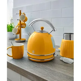 Swan Retro Set Frühstückswasserkocher 1,8 l Gelb