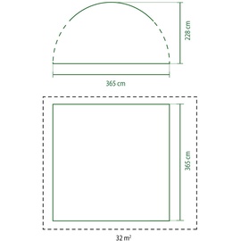 Coleman Event Shelter 3,6 x 3,6 m weiß/grau