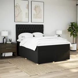 vidaXL Boxspringbett 140 x 200 cm Schwarz