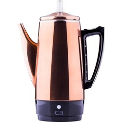 C3 Basic Percolator 12 cup, Copper color, Stainless Steel, Electric coffee percolator, 1.8 L, Ground, Kaffeebereiter, Kupfer