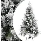 vidaXL Weihnachtsbaum mit Zapfen Beschneit grün 195 cm