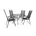 Gartenmöbel-Set grau Maße cm B