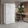 Tectake Büroschrank Stahl 180x80x40 cm hellgrau abschließbar mit 2 Schubladen und 2 Türen