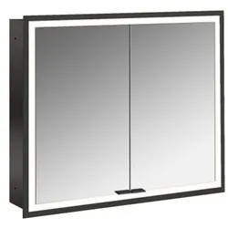 Emco Bad Lichtspiegelschrank prime FL 13 Unterputz 2trg 800 mm schwarz