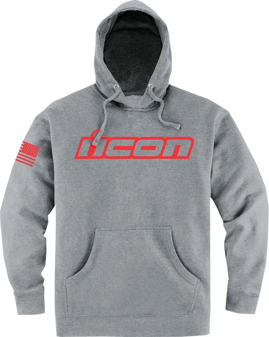 Icon Clasicon 2023 Hoodie, grau-rot, Größe 2XL