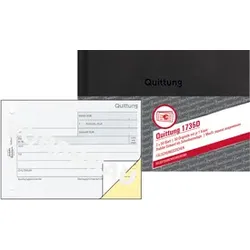 Quittung A6 2x50Bl SD mit Mwst ZWECKFORM 1735D Hardcover