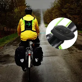 Maclean Brackets Maclean MCE420 Sicherheitswarnweste mit LED Blinker Rucksack mit Einstellbaren Richtungsanzeigern Fernbedienung Laufen Radfahren USB Wiederaufladbar Fahrradweste Universale Größe