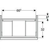 Geberit iCon Waschtischunterschrank 2 Schubladen weiß matt