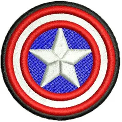 Velcro-Patch Captain America-Schild Elitex Training SCHWARZ No Size