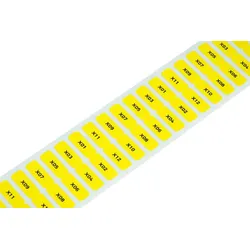 WAGO 210-807, Gelb, Selbstklebendes Druckeretikett, Wärmeübertragung, Dauerhaft,