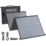 NTONPOWER Solarpanel Faltbar 60 Watt Monokristallin Solar Panel Solarmodul Tragbar Solarladegerät zum Camping