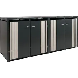 MCW Mülltonnenverkleidung O67 122 x 264 x 84 cm anthrazit