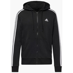 3 Streifen Fleece Essentials Jacke - Damen - schwarz