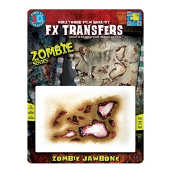 Tinsley Kostüm Zombie Kieferknochen 3D FX Transfers, Oscarprämierte Spezialeffekte für Euer Halloween Make-up gelb