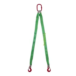 Hebebandgehänge 2 Strang 1400 kg 1 Meter Ösenhaken, Anschlagkette