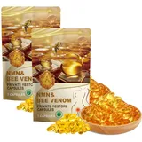 Bienengift Ingweröl Kapseln, Guruas Bienengift Ingwer öl Kapseln, Kurkuma Ingwer Kapseln, Bienengift Natural Repair Vaginal-Kapseln (2bag)