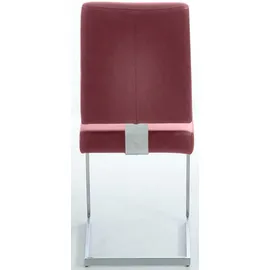 K+W Komfort & Wohnen Freischwinger Leder rot