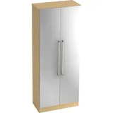 Hammerbacher Solid Garderobenschrank 80x42x200,4cm silber
