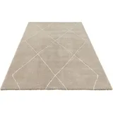 ELLE Decoration Elle Decor Kurzflor Teppich Massy Beige Creme, 120x170 cm